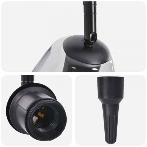 stropne lampe s podesivim staklenim sjenilom u antracitu, E27 Cijena