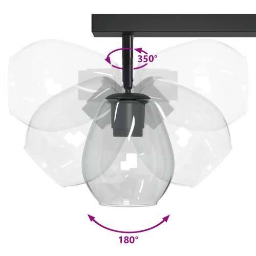 stropne lampe s podesivim staklenim sjenilom u antracitu, E27 Cijena