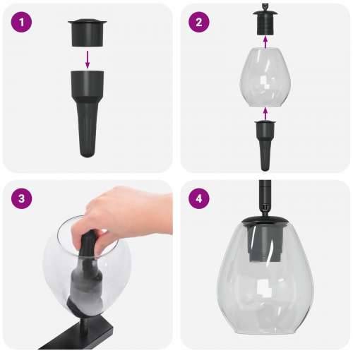 stropne lampe s podesivim staklenim sjenilom u antracitu, E27 Cijena
