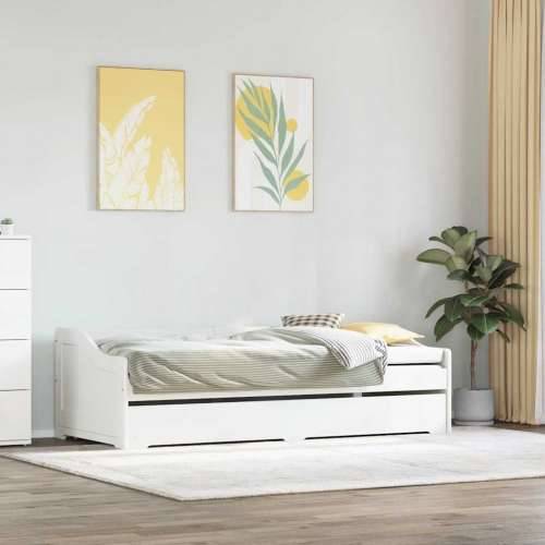 Krevet na rasklapanje bez madraca IRUN bijeli 90x200 cm - Bijela Cijena
