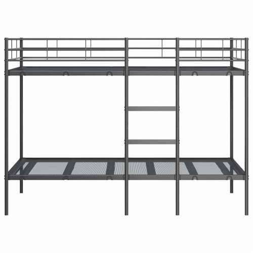 Krevet na kat bez madraca crni 100x190 cm čelik - Crna 100 x 190 cm Cijena