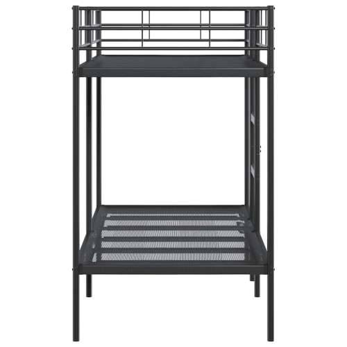 Krevet na kat bez madraca crni 100x190 cm čelik - Crna 100 x 190 cm Cijena