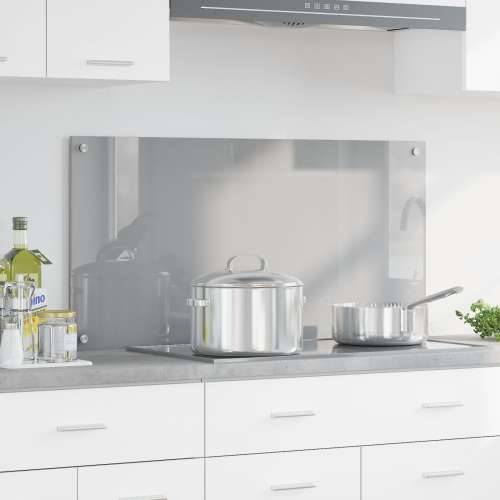 Kuhinjski Backsplash Svijetlosiva 100x50x0,6 cm Kaljeno Staklo Cijena