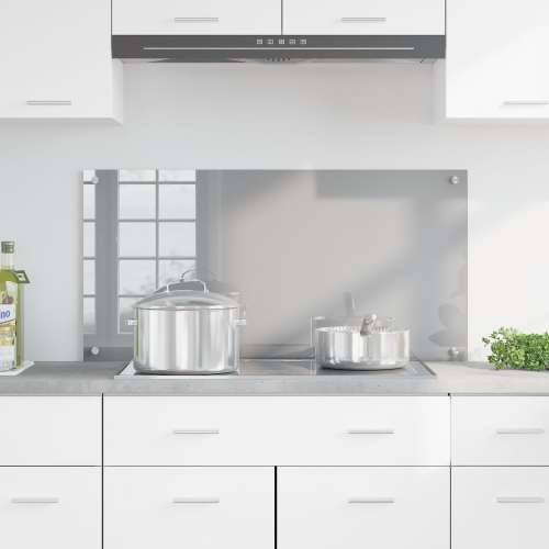 Kuhinjski Backsplash Svijetlosiva 100x50x0,6 cm Kaljeno Staklo Cijena