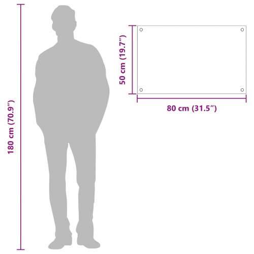 Tamnosiva kuhinjska obloga 80x50x0.6 cm od kaljenog stakla Cijena