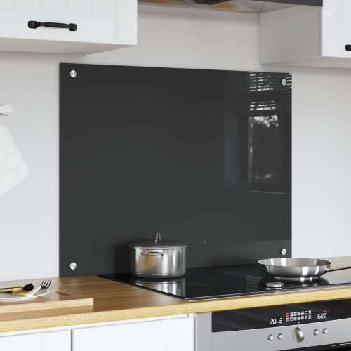 Zidna obloga za kuhinju u tamno sivoj - 80x60x0.6 cm kaljeno staklo Cijena