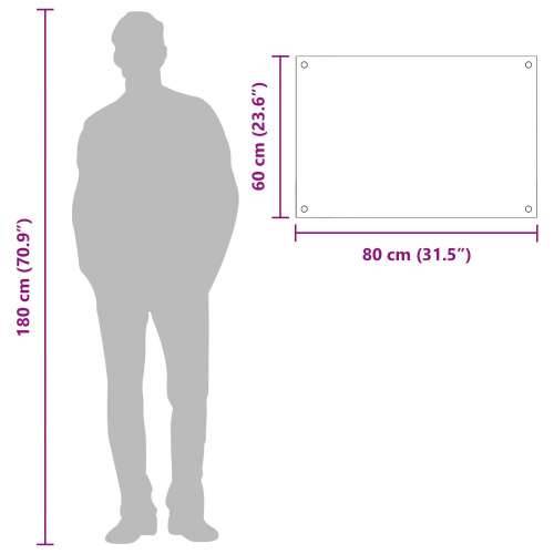 Zidna obloga za kuhinju u tamno sivoj - 80x60x0.6 cm kaljeno staklo Cijena