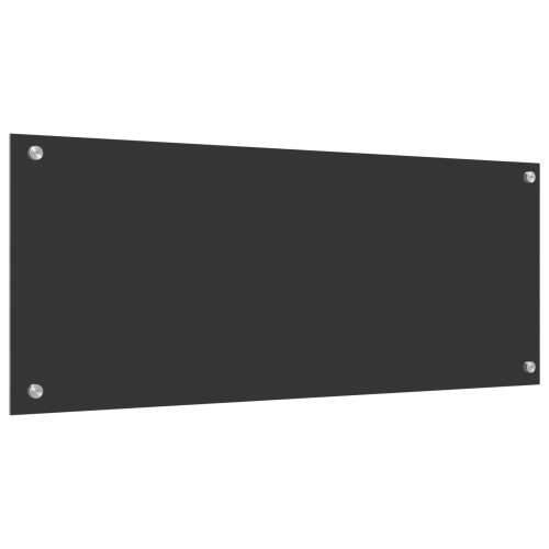 Kuhinjski Zaslon Tamno Sivi 100x40x0,6 cm Kaljeno Staklo Cijena