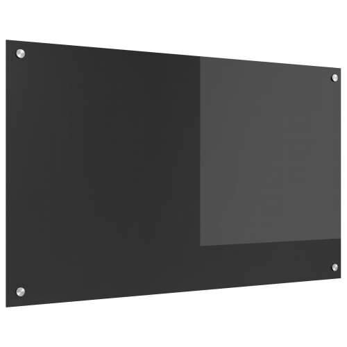 Kuhinjska pregrada tamno siva 100x60x0,6 cm kaljeno staklo Cijena