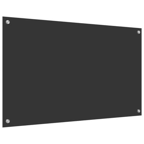Kuhinjska pregrada tamno siva 100x60x0,6 cm kaljeno staklo Cijena