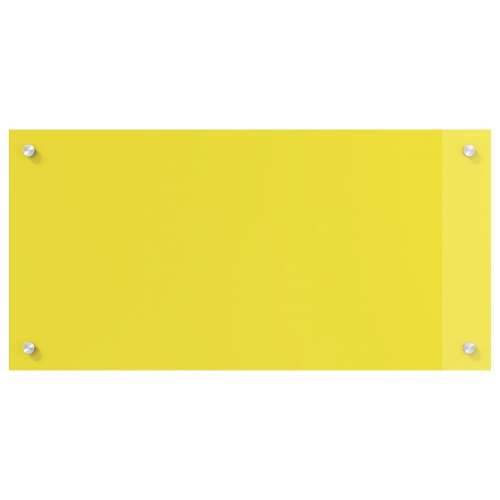 Kuhinjski Zaslon Žuti 80x40x0,6 cm Staklo izdržljivo na udarce Cijena