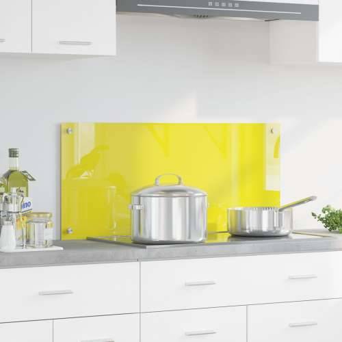 Zeleni Backsplash za Kuhinju Žuta 90x40x0.6 cm Temperirano Staklo Cijena