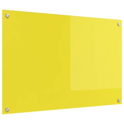 Pozadina za kuhinju Žuta 90x60x0,6 cm Od kaljenog stakla Cijena