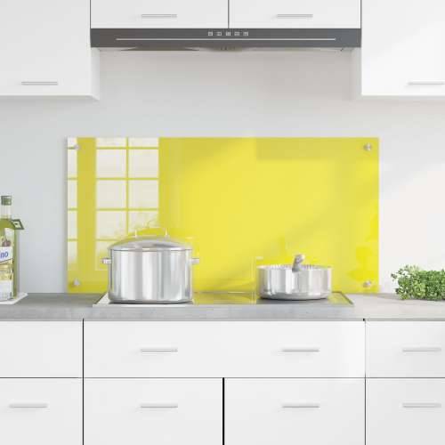 Kuhinjski backsplash Žuti 100x50x0,6 cm Kaljeno staklo Cijena
