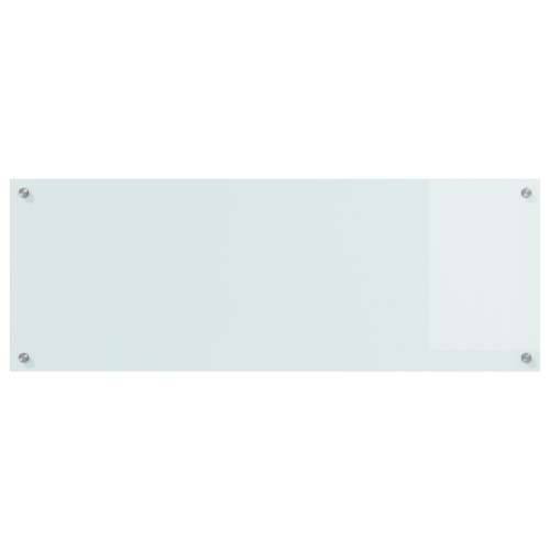 Kuhinjska zidna ploča Bijela 110x40x0,6 cm Temperirano staklo Cijena