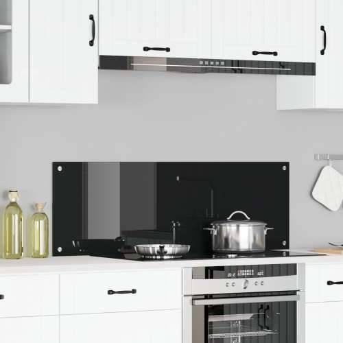 Crni Kuhinjski Splashback 120x40x0,6 cm od Kaljenog Stakla Cijena