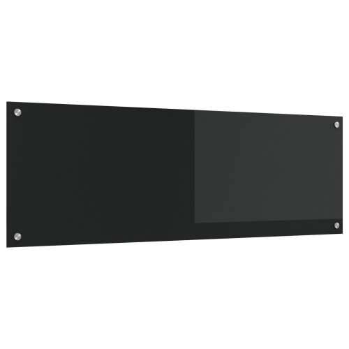 Crni Kuhinjski Splashback 120x40x0,6 cm od Kaljenog Stakla Cijena