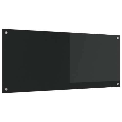 Kuhinjska Ograda Crna 120x50x0.6 cm Kaljeno Staklo Cijena