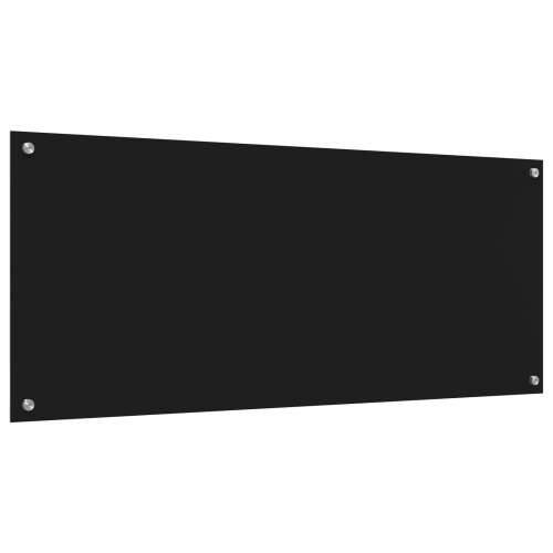 Kuhinjska Ograda Crna 120x50x0.6 cm Kaljeno Staklo Cijena