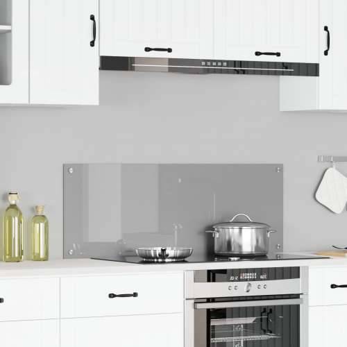 Kuhinjski Backsplash Svjetlosiva 110x40x0,6 cm Kaljeno Staklo Cijena