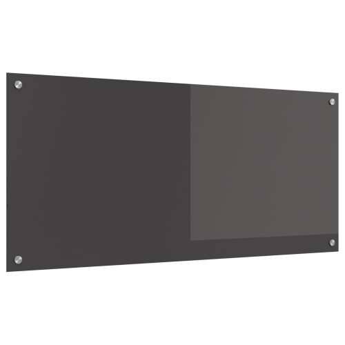 Zidna Kuhinjska Pločica Tamno Siva 110x50x0,6 cm Kaljeno Staklo Cijena