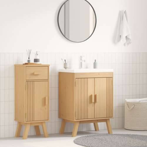 Kupaonski ormar 114x43x73,5 cm od čvrstog bora Cijena