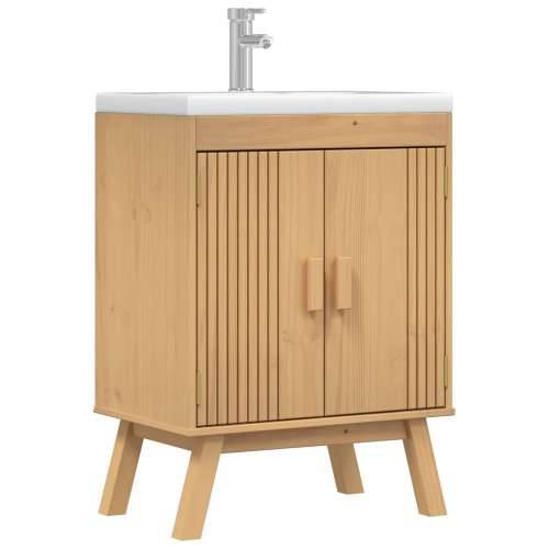 Kupaonski ormar 114x43x73,5 cm od čvrstog bora Cijena