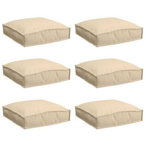 Jastučići za palete za sjedenje 6 kom Bež 40x40x8 cm Oxford tkanina Cijena