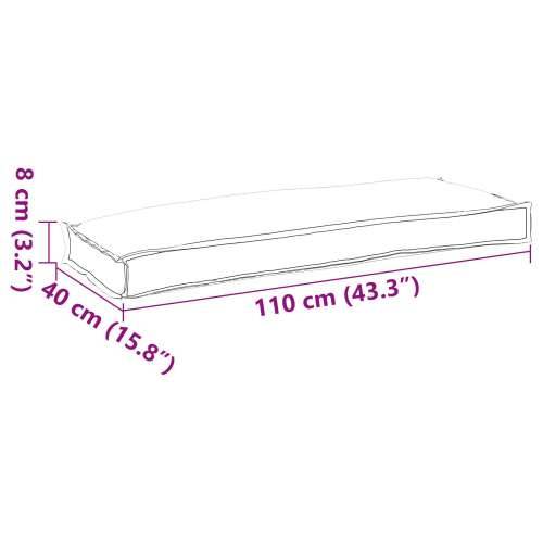 Jastučić za palete Crni 110x40x8 cm Oxford tkanina Cijena