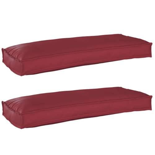 Jastučići za paletu za klupu 2 komada Vinska crvena 100x40x8 cm Oxford tkanina Cijena
