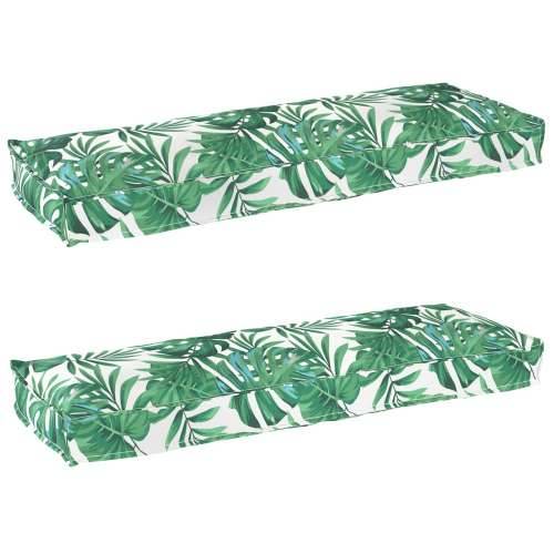Jastučići za klupu 2 kom Lista uzorak 120x40x8 cm Oxford tkanina Cijena