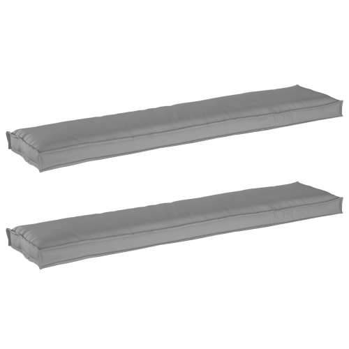 Jastučići za klupu 2 kom sivi 180x40x8 cm Oxford tkanina Cijena