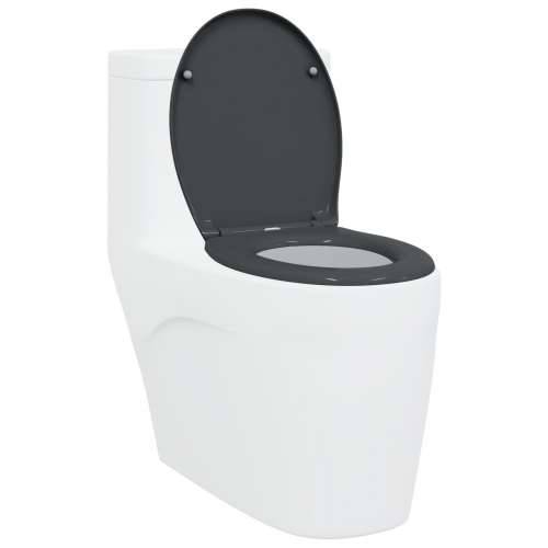 Brzo Odvojivo Sjedište WC-a s Mekim Zatvaranjem Duroplast Antracit Cijena