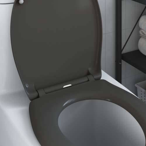Brzo Odvojivo Sjedište WC-a s Mekim Zatvaranjem Duroplast Antracit Cijena