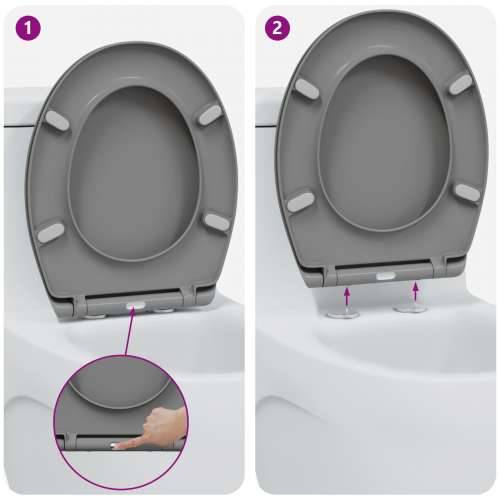 Brzoslaga sjedalo za WC s tiho zatvaranjem Duroplast Sivo Cijena