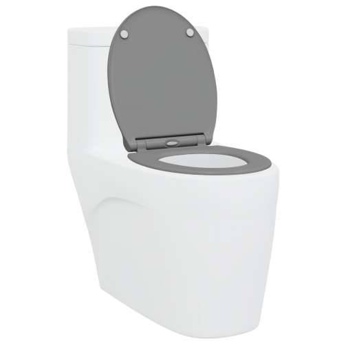 Brzo Oslobađanje WC Daska s Mekanim Zatvaranjem Duroplast Siva Cijena