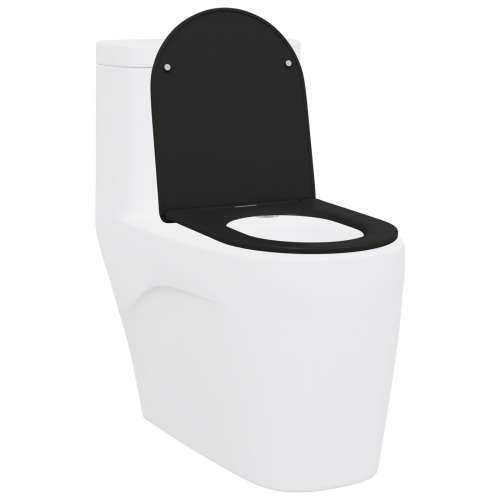 Brzo Odvlačenje WC-a s Mekim Zatvaranjem - Duroplast, Crna Cijena
