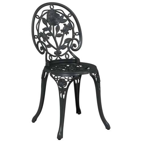 3-dijelni vrtni bistro set crni lijevani aluminij Cijena