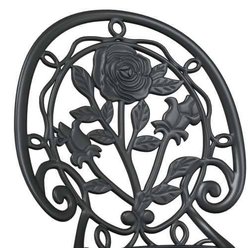 3-dijelni vrtni bistro set crni lijevani aluminij Cijena