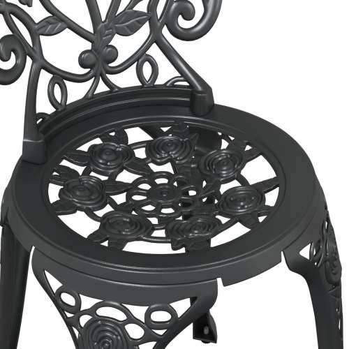 3-dijelni vrtni bistro set crni lijevani aluminij Cijena