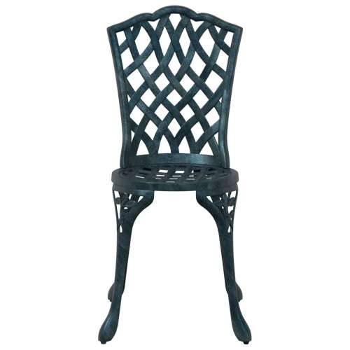 3-dijelni vrtni bistro set zelene boje od lijevanog aluminija Cijena