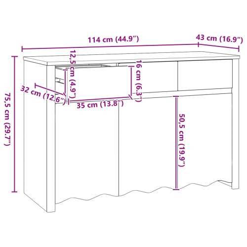 Sideboard ““DRAMMEN”” Bijela 114x43x75,5 cm Čvrsto drvo bor Cijena