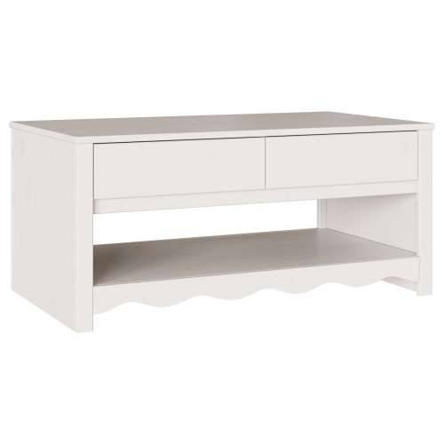 Stolić za kavu “DRAMMEN” Bijela 99x55x45 cm Čvrsto drvo bor Cijena