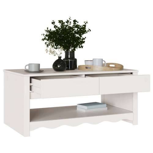 Stolić za kavu “DRAMMEN” Bijela 99x55x45 cm Čvrsto drvo bor Cijena