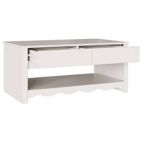 Stolić za kavu “DRAMMEN” Bijela 99x55x45 cm Čvrsto drvo bor Cijena