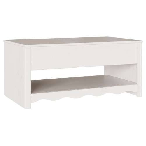 Stolić za kavu “DRAMMEN” Bijela 99x55x45 cm Čvrsto drvo bor Cijena