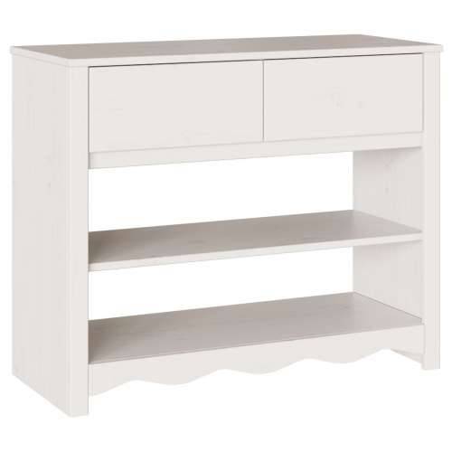 Konzolni stol “DRAMMEN” Bijela 89,5x37x73 cm čvrsto drvo bor Cijena