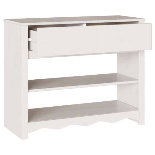 Konzolni stol “DRAMMEN” Bijela 89,5x37x73 cm čvrsto drvo bor Cijena