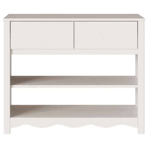Konzolni stol “DRAMMEN” Bijela 89,5x37x73 cm čvrsto drvo bor Cijena