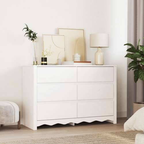 Komoda “DRAMMEN” Bijela 111x43x73,5 cm Čvrsto drvo bor Cijena